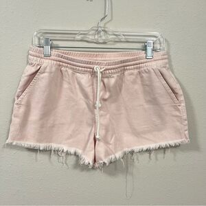 Aerie Raw Hem Light Pink Mini Shorts size MEDIUM